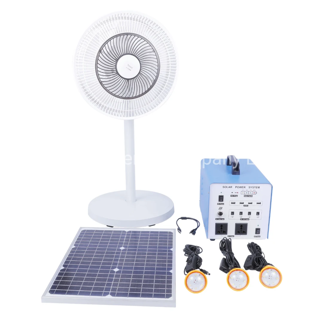 Quality Solar Power System with Light and Support DC 12V, DC 5V, AC 220V Output