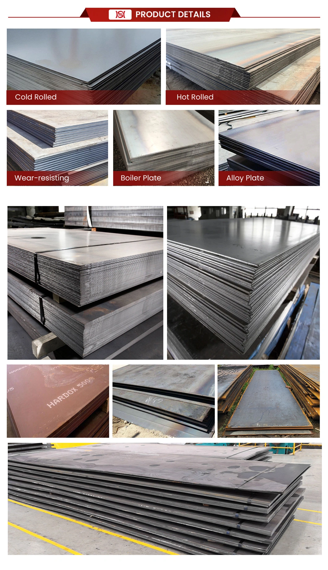 10mm 12mm 35mm Thickness Coated Surface Treatment Q390e Grade 36 16mng A3 Ss330 Material DIN ASTM AISI JIS GB Medium and Heavy Carbon Steel Plate